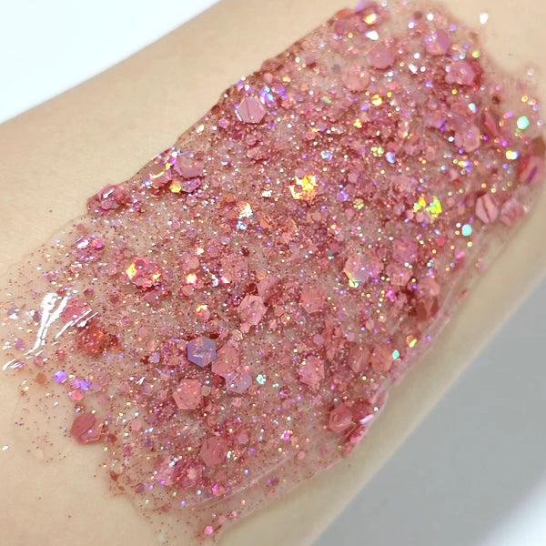 Rose Quartz Glitter Hair Gel