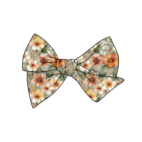 Earthy Elegance 5" Pre-Tied Fabric Bow