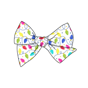 (Pre-Order) Shine Bright Lights 5" Pre-Tied Fabric Bow