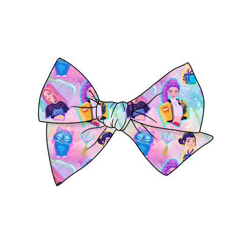Demon Hunters KPOP 5" Pre-Tied Fabric Bow