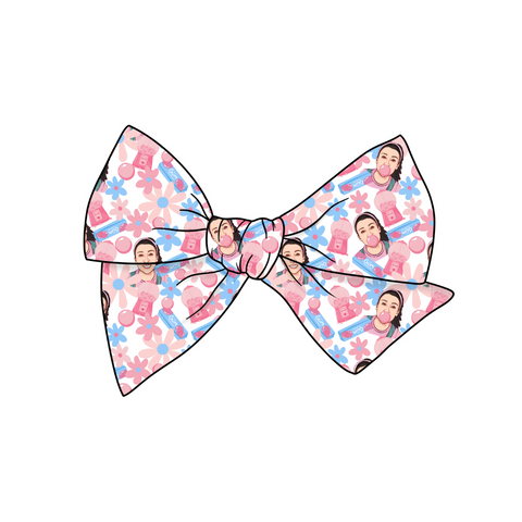 Bubblegum Song 5" Pre-Tied Fabric Bow