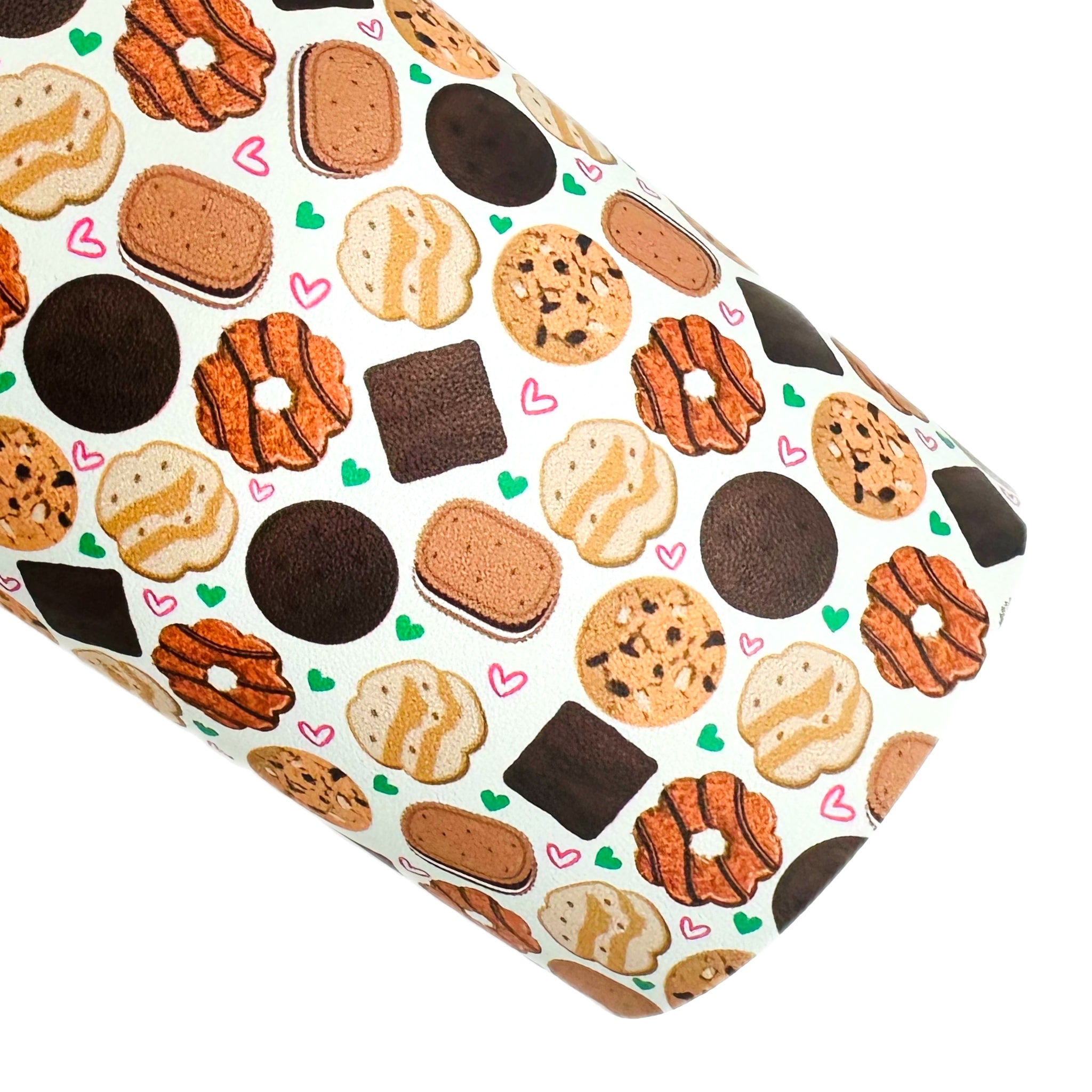 Hearts & Girl Scout Cookies Custom Faux Leather