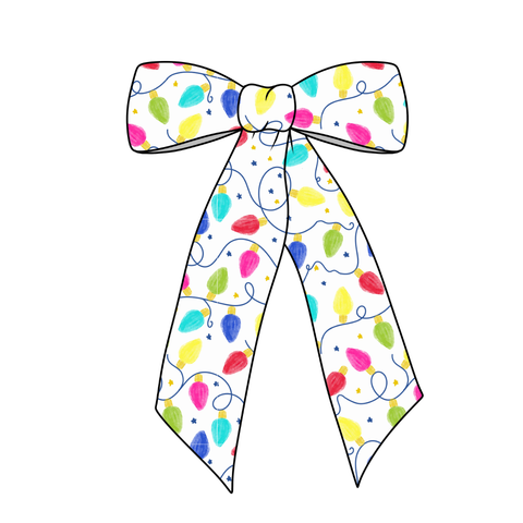 (Pre-Order) Shine Bright Lights Long Tail Fabric Bow