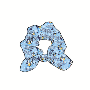 Blueeey was her Name-O Hand Tied  Knotted Bow Scrunchie