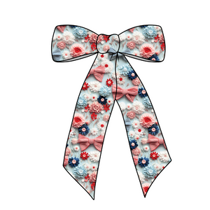 Miss 'Merica Long Tail Fabric Bow