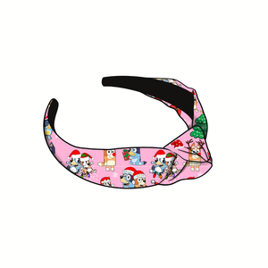 (Pre-Order) Pink Bluey & Fam Knotted Headband