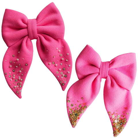 (Pre-Order) Beaded Pre-Tied Fabric Bow