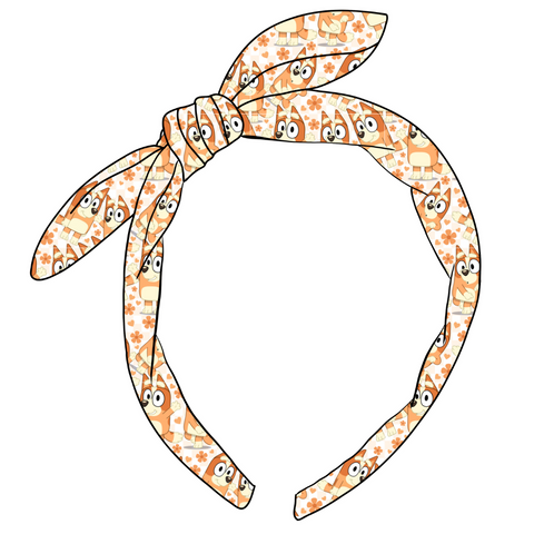 Bingo was her Name-O Hand Tied Knotted Bow Headband