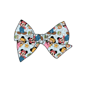 Magical Mario Mash Up 5" Pre-Tied Fabric Bow