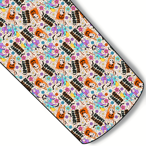 Blue Dog Spooky Season Custom Faux Leather