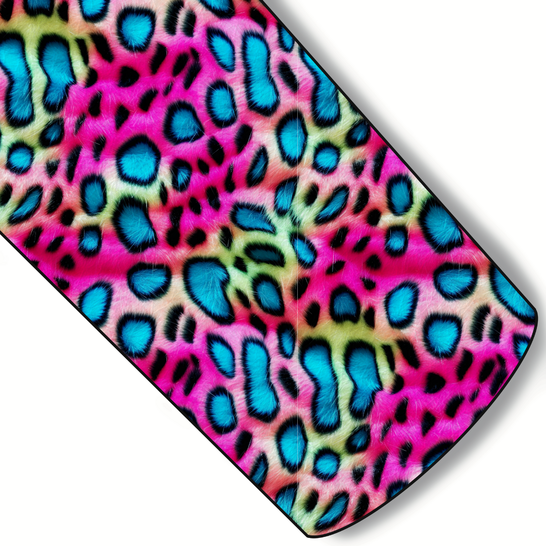 Electric Neon Leopard Custom Faux Leather