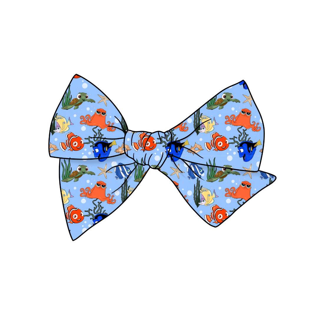 Clowning Around 5" Pre-Tied Fabric Bow