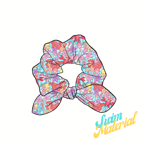Under the Sea Knotted Bow Swim Scrunchie