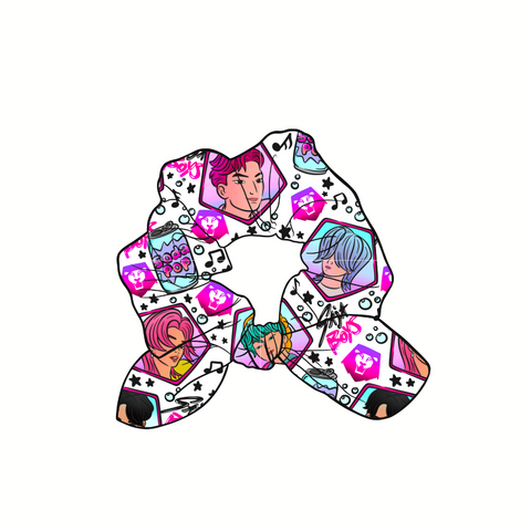 BOYS KPOP Hand Tied  Knotted Bow Scrunchie