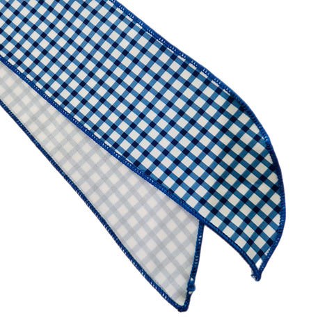 Blue Gingham Bow Strip