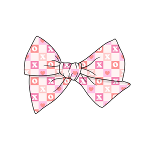 (Pre-Order)  XOXO 5" Pre-Tied Fabric Bow