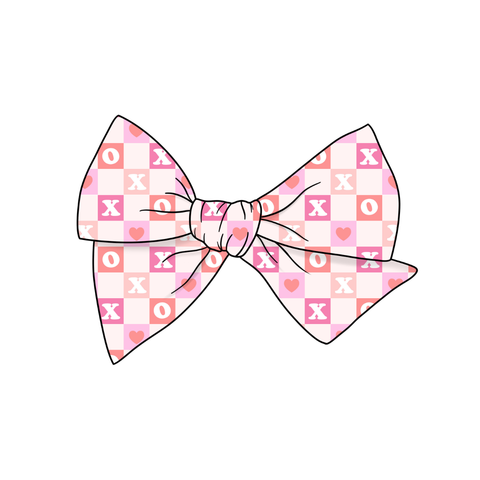 (Pre-Order)  XOXO 5" Pre-Tied Fabric Bow