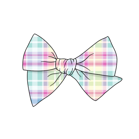 (Pre-Order) Pleasantly Plaid 5" Pre-Tied Fabric Bow