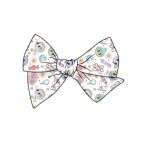 Cool Science 5" Pre-Tied Fabric Bow