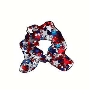Realistic Stars Hand Tied  Knotted Bow Scrunchie