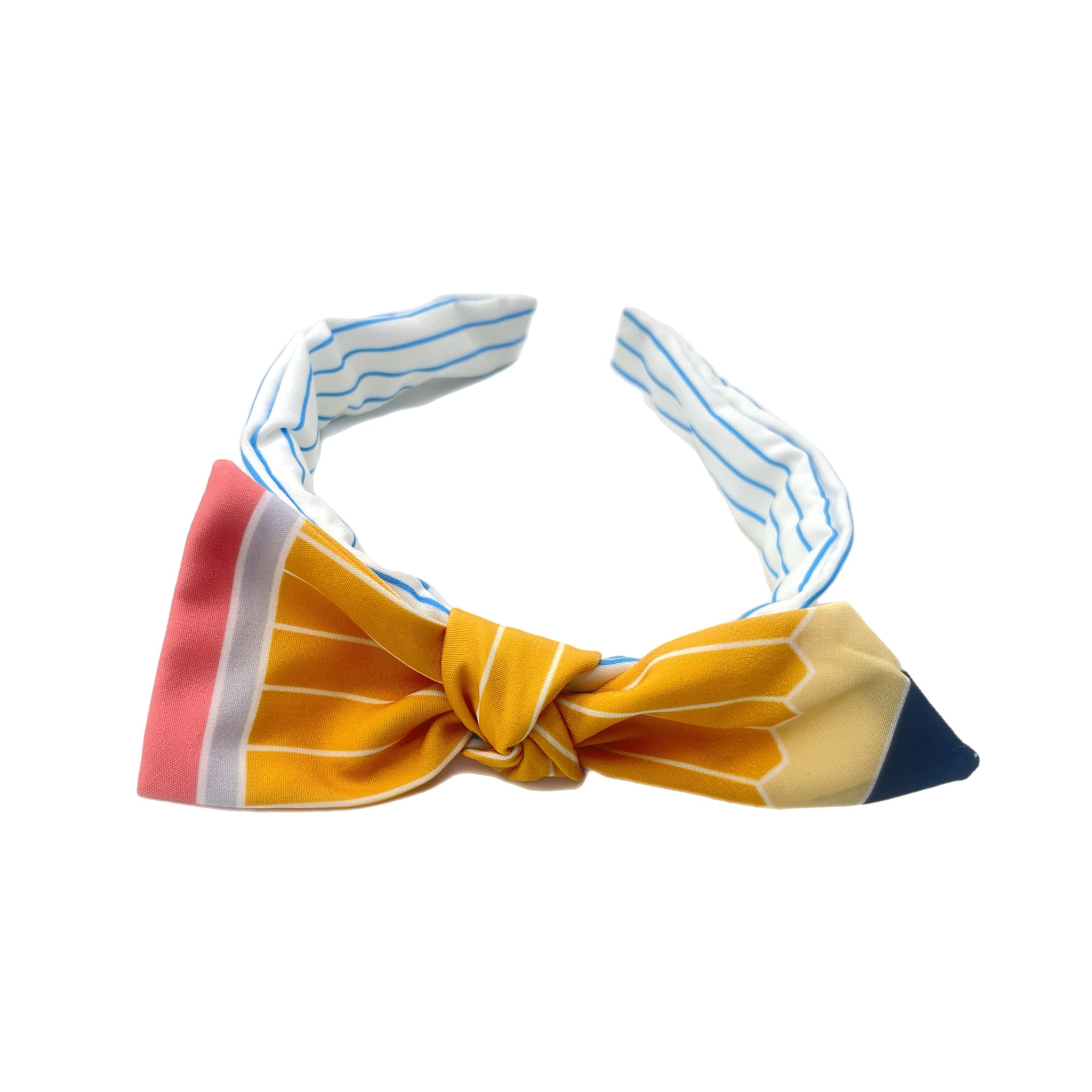 Paper & Pencil Hand Tied Knotted Bow Headband