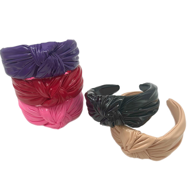 Purple Patent Leather Knotted Headband