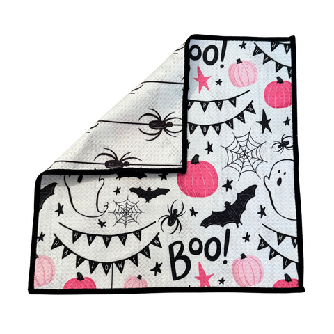 Boo! Reversible Double-Sided Wash Cloth