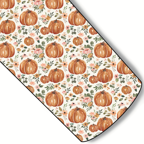 Pumpkin Floral Custom Faux Leather