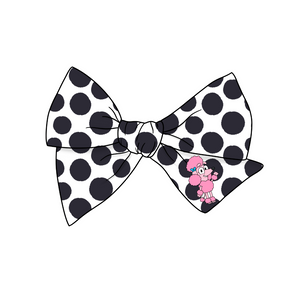 Patch Like Pink Pup Polka Dot 5" Pre-Tied Fabric Bow