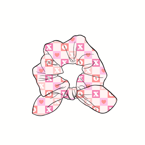 (Pre-Order) XOXO Hand Tied  Knotted Bow Scrunchie