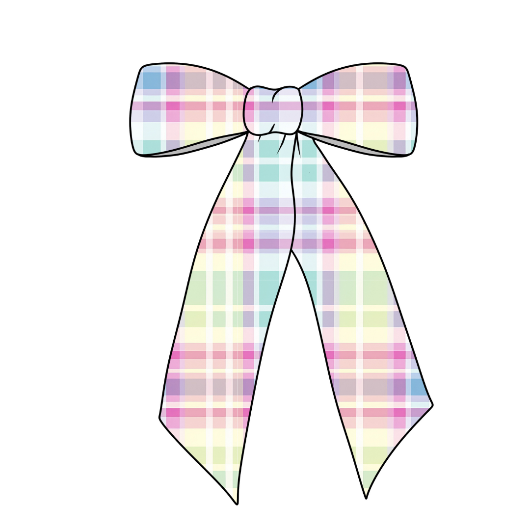 (Pre-Order) Pleasantly Plaid Long Tail Fabric Bow