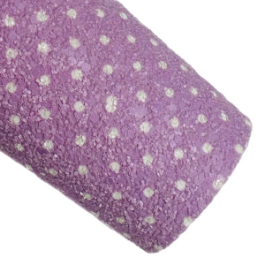 (New) Purple Swiss Dots Chunky Glitter