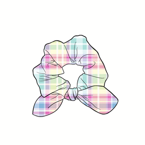 (Pre-Order) Pleasantly Plaid Hand Tied  Knotted Bow Scrunchie