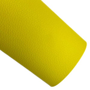 Bright Yellow Lychee Faux Leather