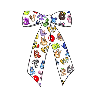 ABC Pups Long Tail Fabric Bow