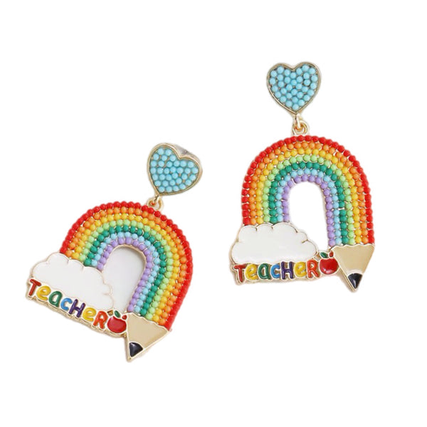 Beaded School Day Earrings