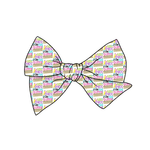 Little Miss Rule The School 5" Pre-Tied Fabric Bow