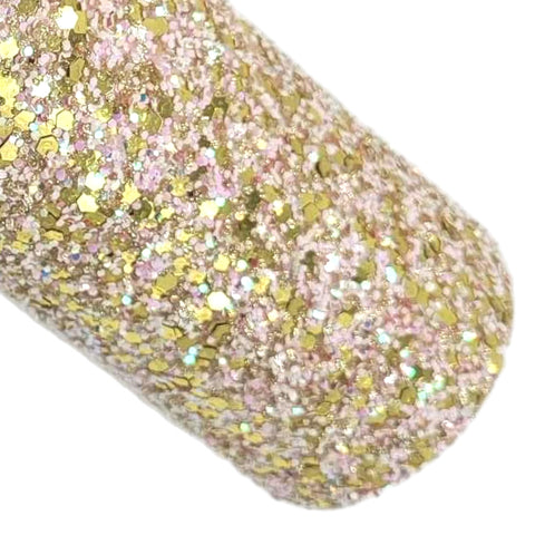 Pretty Pink and Gold Chunky Glitter