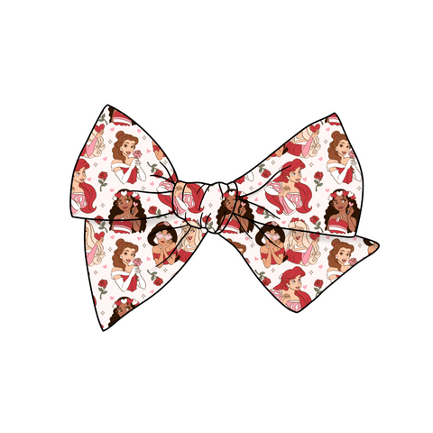 (Pre-Order) Love Princesses 5" Pre-Tied Fabric Bow