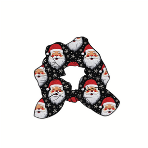 Santa Claus Hand Tied Knotted Bow Scrunchie