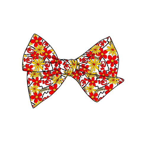 Kansas City Chiefs 5" Pre-Tied Fabric Bow