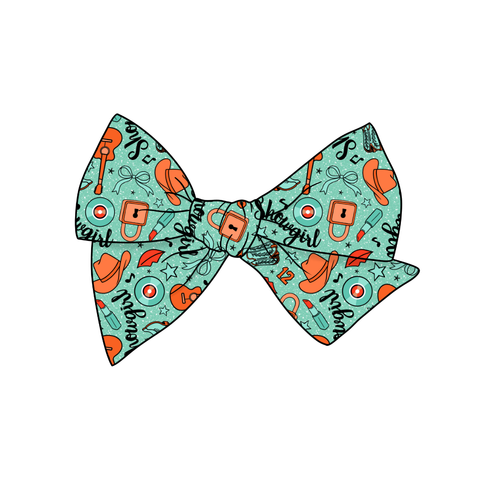 Mint Showgirl 5" Pre-Tied Fabric Bow