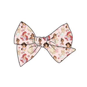 All The Princesses 5" Pre-Tied Fabric Bow