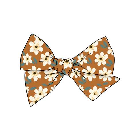 Fallin' For Nantucket Floral 5" Pre-Tied Fabric Bow