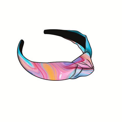 Realistic Paint Swirl Knotted Headband