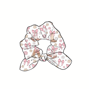 (Pre-Order) Boots & Bows Hand Tied  Knotted Bow Scrunchie