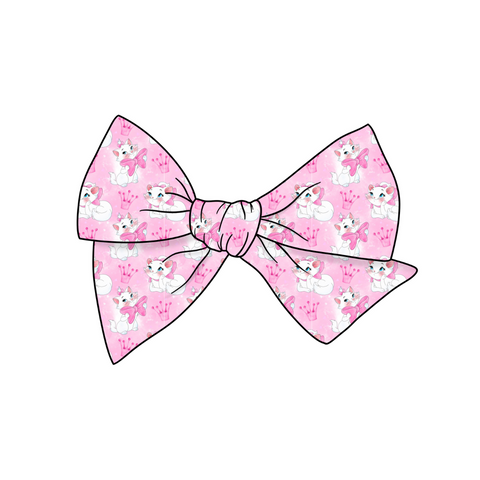 Fancy Cats 5" Pre-Tied Fabric Bow