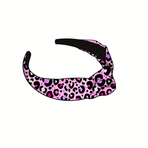 Berry Cool Leopard Knotted Headband