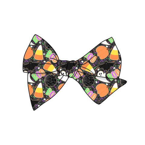 Boo Bash 5" Pre-Tied Fabric Bow