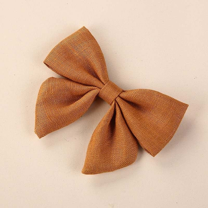 3" Pre-Tied Linen Fabric Bow